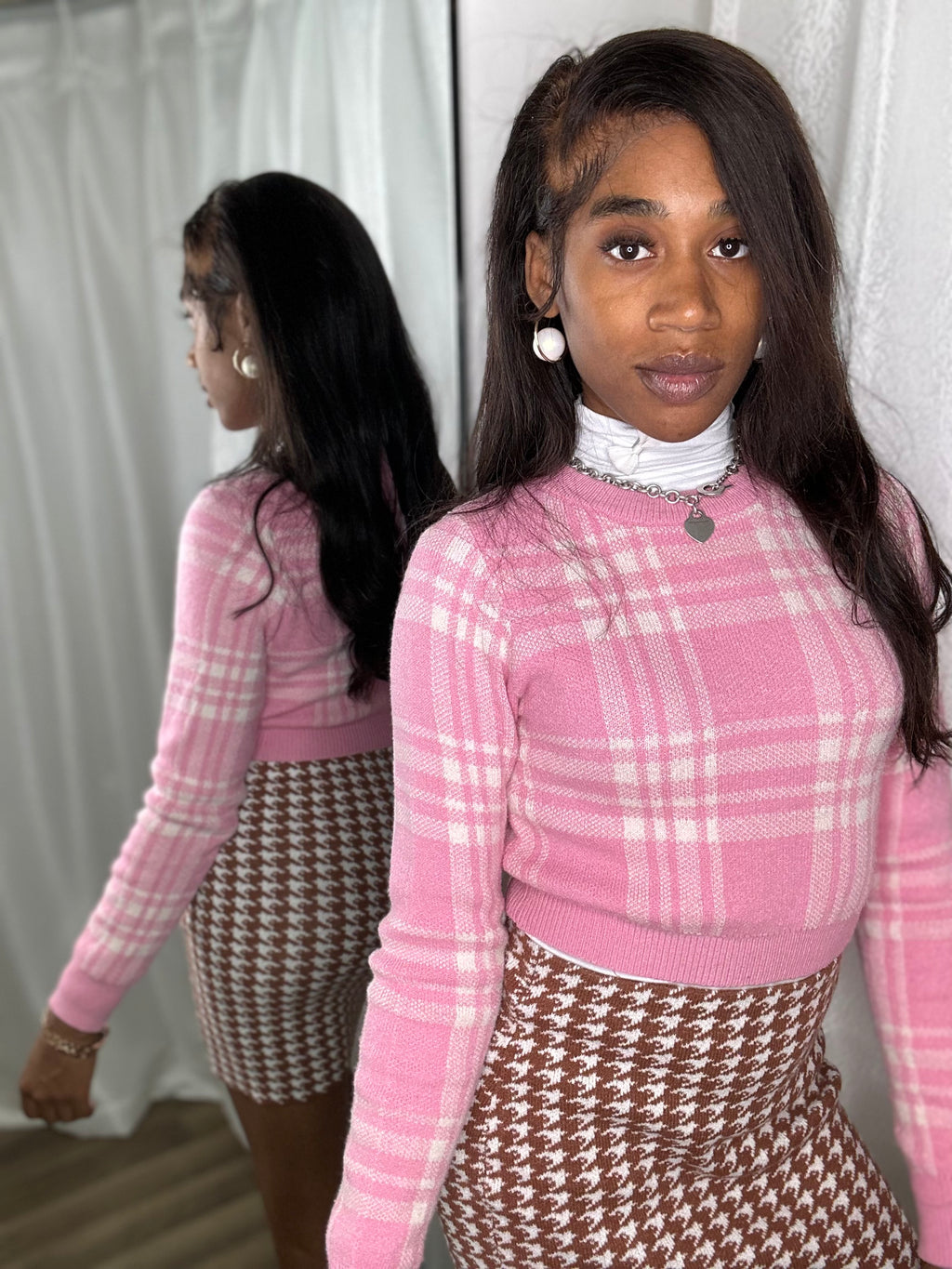 Pearly Pink Classic Pullover Sweater