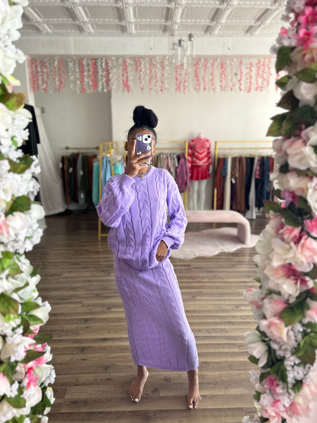 Pretty Purple Sweater Set